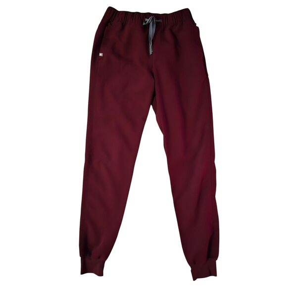 FIGS Burgundy High Waisted Scrub Joggers Womens M/T Pants Modern Fit Technical - Picture 1 of 8